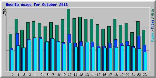 Hourly usage for October 2013