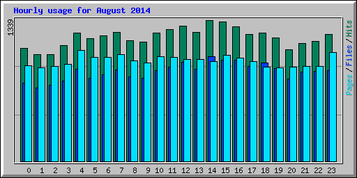 Hourly usage for August 2014
