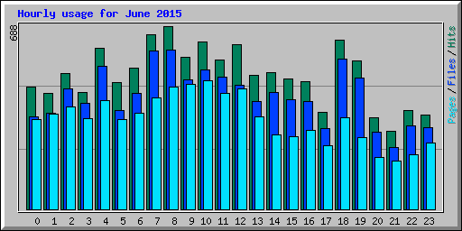 Hourly usage for June 2015