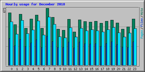 Hourly usage for December 2018