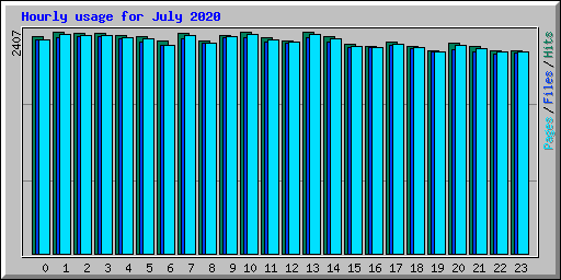 Hourly usage for July 2020