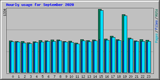 Hourly usage for September 2020