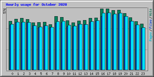Hourly usage for October 2020