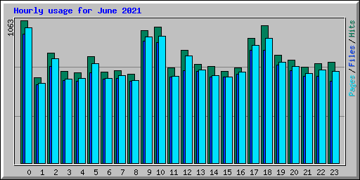 Hourly usage for June 2021